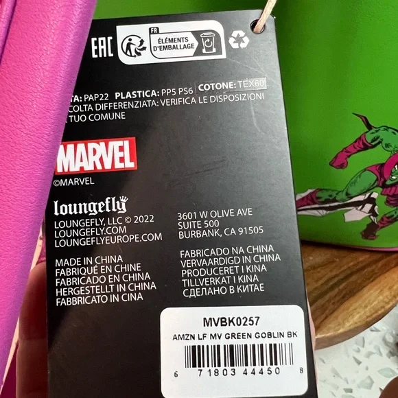 Loungefly NWT Marvel Amazing Spider-Man Green Goblin Green Purple Backpack - Picture 8 of 11